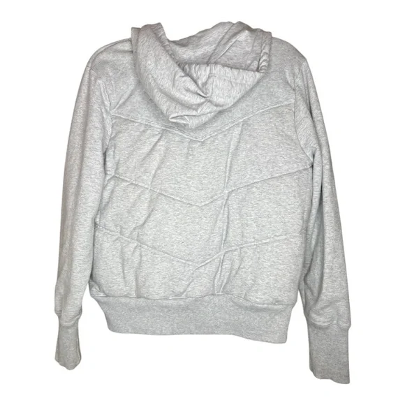 Old Navy Women’s Light Gray Full Zip-Up Hoodie Fleece Sweatshirt SZ XL - Picture 3 of 8